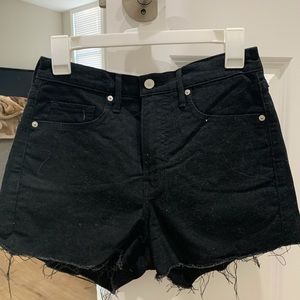 Black high waisted jean shorts